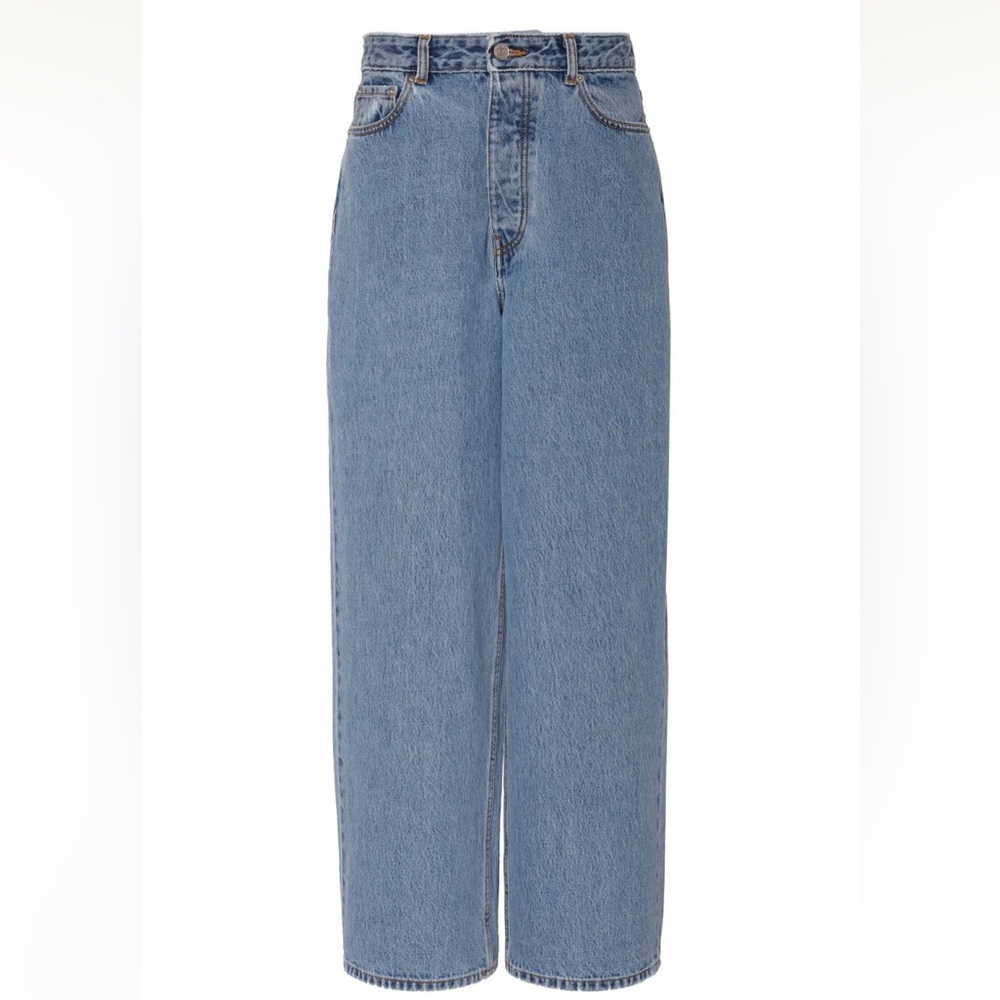 Ganni oversized rigid straight-leg jeans